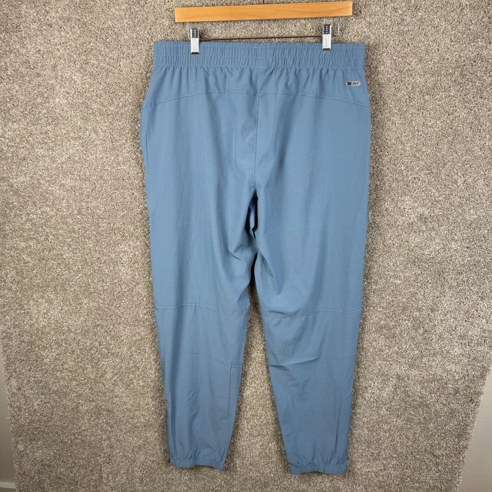 RBX‎ Mens Large Woven Jogger Elastic Zip Cuff Slate Blue Pants 328887 NEW